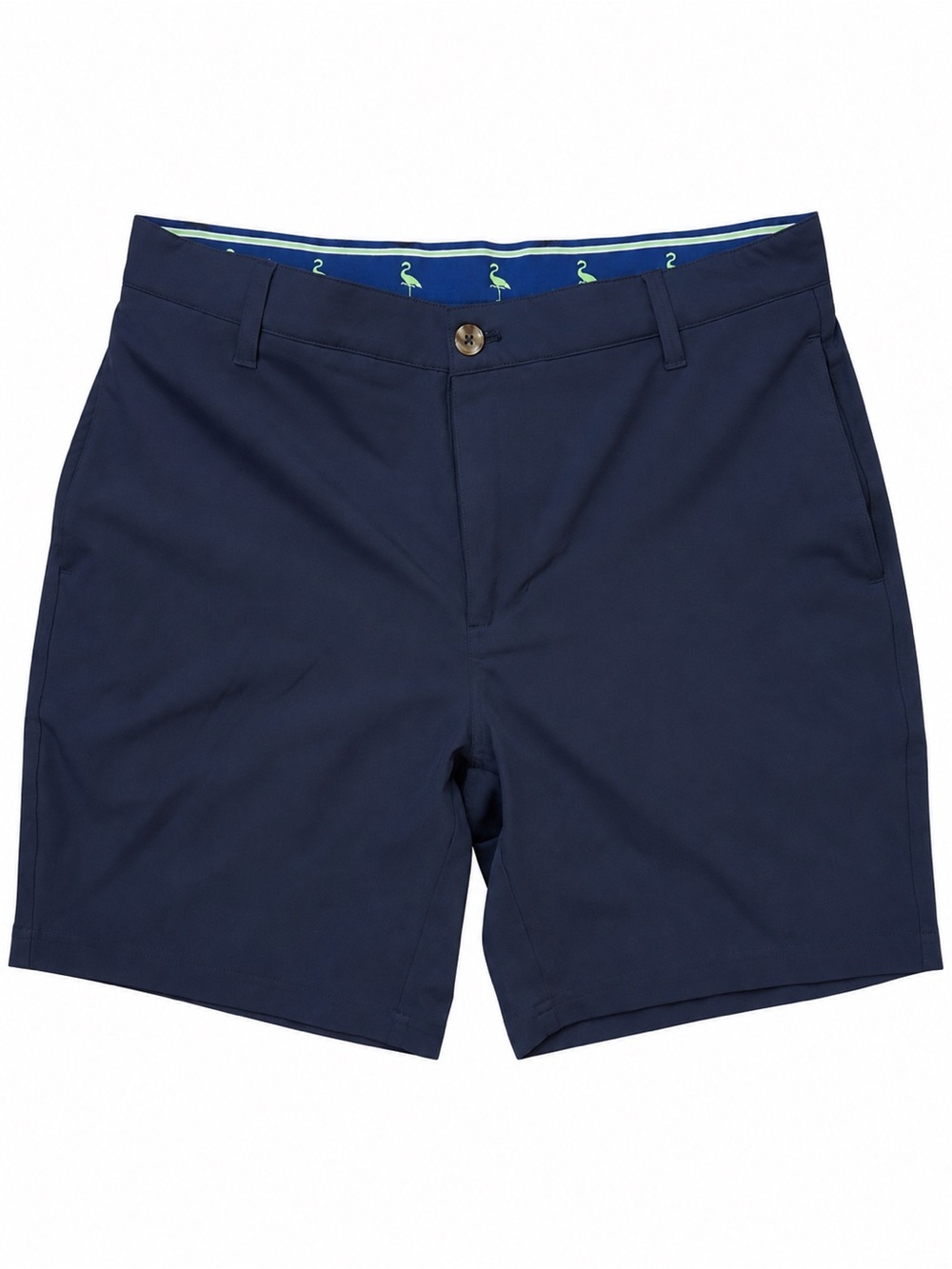 Tailorbyrd Navy Flat-Front Performance Shorts
